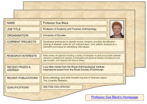 NAME Professor Sue Black JOB TITLE ORGANISATION