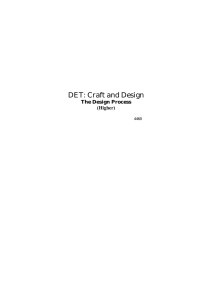 DET: Craft and Design The Design Process (Higher) 4460