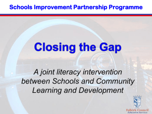 A joint literacy intervention between Schools and Community Learning and Development