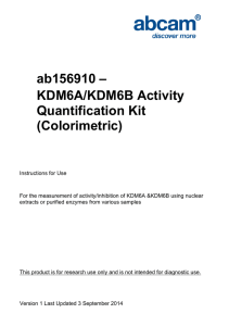 ab156910 – KDM6A/KDM6B Activity Quantification Kit (Colorimetric)