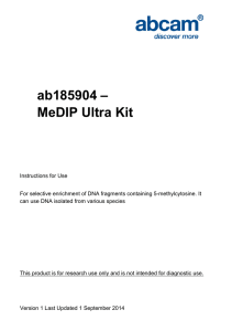 ab185904 – MeDIP Ultra Kit