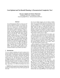 Cost-Optimal and Net-Benefit Planning–A Parameterised Complexity View