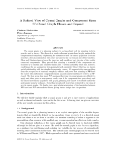 A Refined View of Causal Graphs and Component Sizes: Christer B¨ ackstr¨