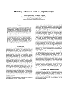Abstracting Abstraction in Search II: Complexity Analysis