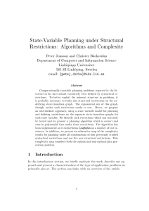 State-Variable Planning under Structural Restrictions: Algorithms and Complexity