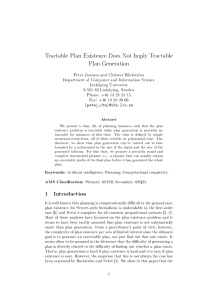 Tractable Plan Existence Does Not Imply Tractable Plan Generation
