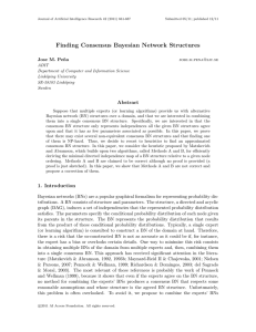 Finding Consensus Bayesian Network Structures Jose M. Pe˜ na