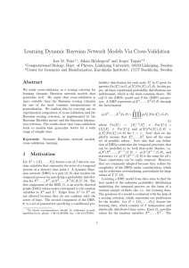 Learning Dynamic Bayesian Network Models Via Cross-Validation