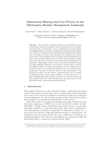 Information Sharing and User Privacy in the Third-party Identity Management Landscape