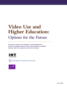 Video Use and Higher Education: Options for the Future