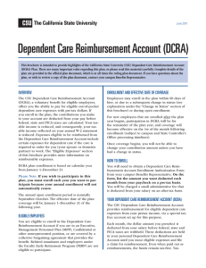 Dependent Care Reimbursement Account (DCRA)