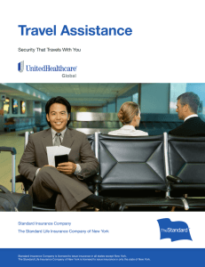 Travel Assistance Security That Travels With You Standard Insurance Company
