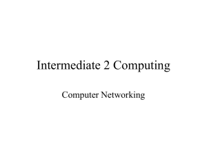 Intermediate 2 Computing Computer Networking