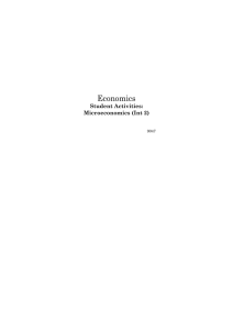 Economics Student Activities: Microeconomics (Int 2)