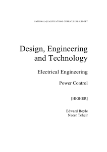Design, Engineering and Technology Electrical Engineering