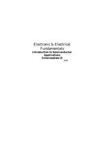 Electronic &amp; Electrical Fundamentals Introduction to Semiconductor Applications