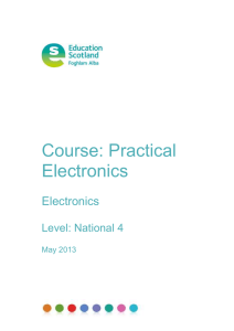 Course: Practical Electronics  Level: National 4