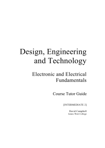 Design, Engineering and Technology Electronic and Electrical