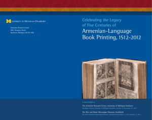 Armenian-Language Book Printing , 1512-2012