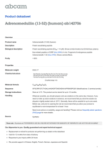 Adrenomedullin (13-52) (human) ab142706 Product datasheet Overview Product name