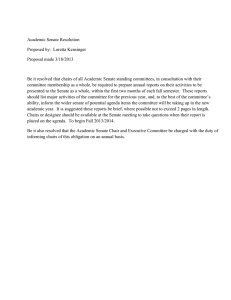 Academic Senate Resolution Proposed by:  Loretta Kensinger Proposal made 3/18/2013