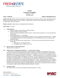 WASC Executive Committee November 7, 2013 Meeting Notes