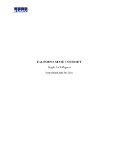 CALIFORNIA STATE UNIVERSITY Single Audit Reports Year ended June 30, 2011