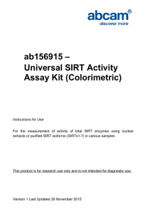 ab156915 –  Universal SIRT Activity Assay Kit (Colorimetric)