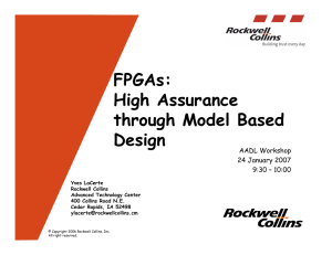 FPGAs: High Assurance through Model Based Design