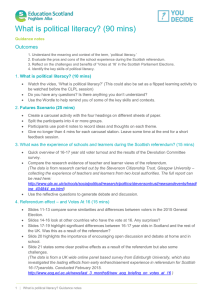 What is political literacy? (90 mins) Outcomes  Guidance notes