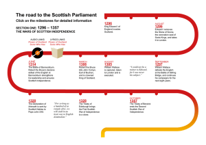 The road to the Scottish Parliament 1296 – 1357 1296