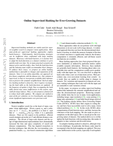 Online Supervised Hashing for Ever-Growing Datasets Boston University Boston, MA 02215