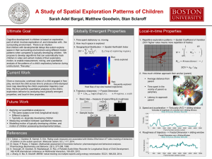 A Study of Spatial Exploration Patterns of Children  Ultimate Goal