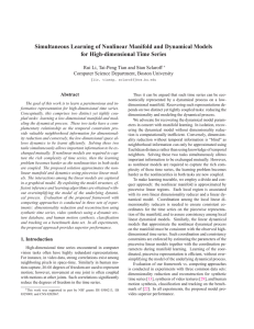 Simultaneous Learning of Nonlinear Manifold and Dynamical Models