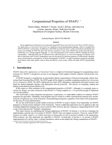 Computational Properties of SNAFU