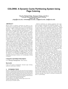 COLORIS: A Dynamic Cache Partitioning System Using Page Coloring