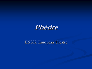 Phèdre EN302: European Theatre