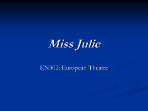 Miss Julie EN302: European Theatre