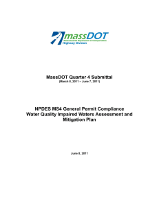 MassDOT Quarter 4 Submittal NPDES MS4 General Permit Compliance