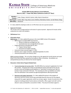 K-State MPH Faculty Advisory Council Minutes Floor)