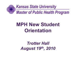 MPH New Student Orientation Trotter Hall August 19