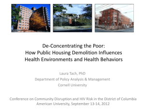 De-Concentrating the Poor: How Public Housing Demolition Influences