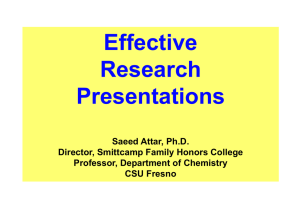 Effective Research Presentations