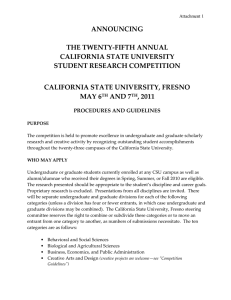 ANNOUNCING  THE TWENTY-FIFTH ANNUAL CALIFORNIA STATE UNIVERSITY