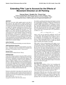 Extending Fitts’ Law to Account for the Effects of