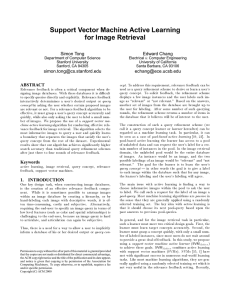 Support Vector Machine Active Learning for Image Retrieval &amp; Simon Tong