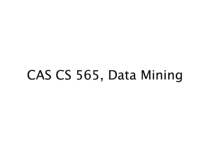 CAS CS 565, Data Mining
