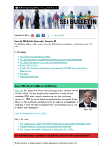 May Note: No SEI Bulletin Wednesday, December 30