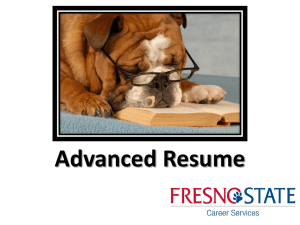 Advanced Resume
