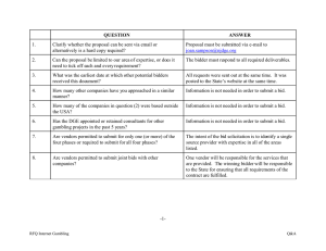 1. Clarify whether the proposal can be sent via email or